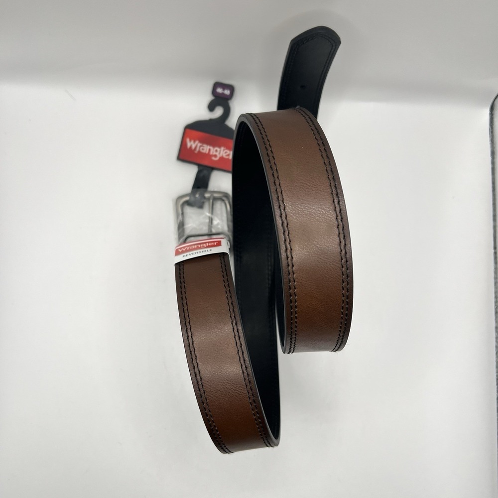 Wrangler Reversible Belt 46-48‎ Brown Black Work Office Classic Minimalist